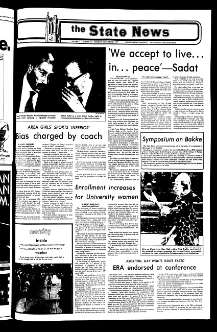 The State news. (1977 November 21)