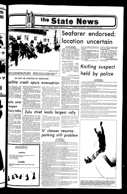 The State news. (1978 January 30)