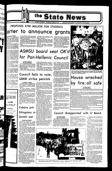 The State news. (1978 February 8)