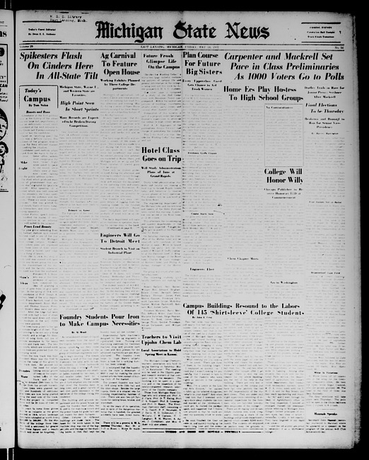 Michigan State news. (1937 May 14)