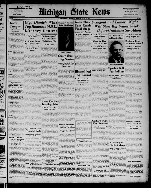 Michigan State news. (1937 June 4)