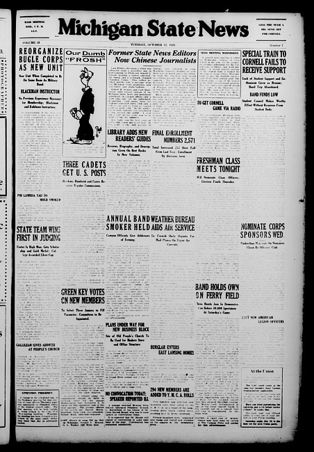 Michigan State news. (1926 October 12)