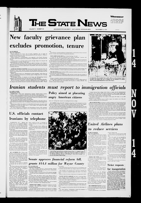 The State news. (1979 November 14)