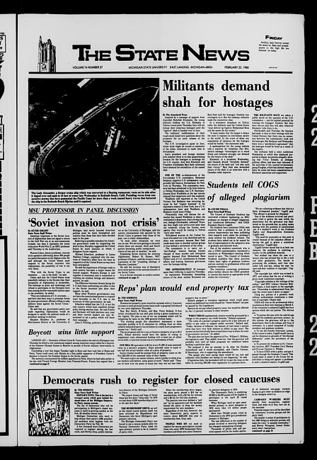 The State news. (1980 February 22)