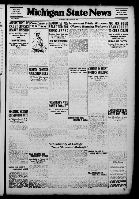 Michigan State news. (1926 October 19)