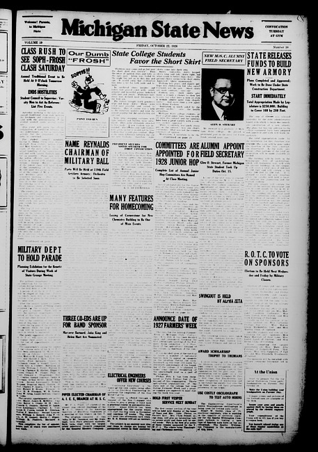 Michigan State news. (1926 October 22)