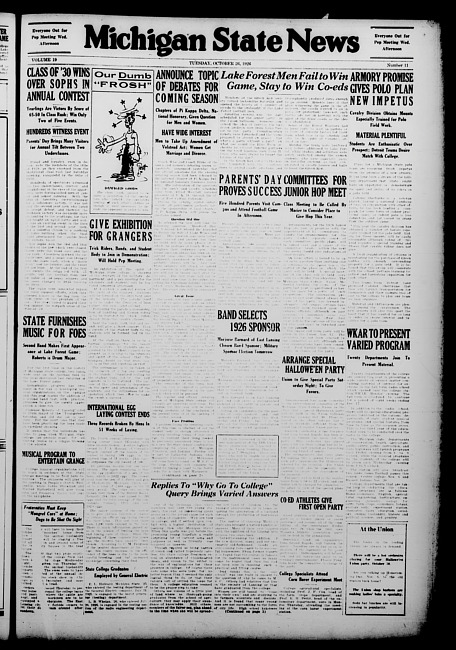 Michigan State news. (1926 October 26)