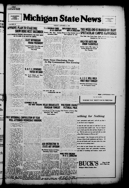 Michigan State news. (1925 October 9)