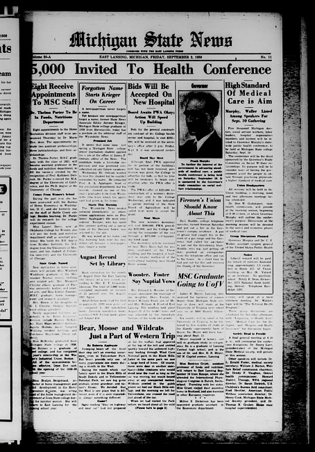 Michigan State news. (1938 September 2)