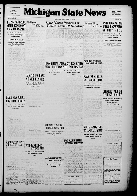 Michigan State news. (1926 November 23)