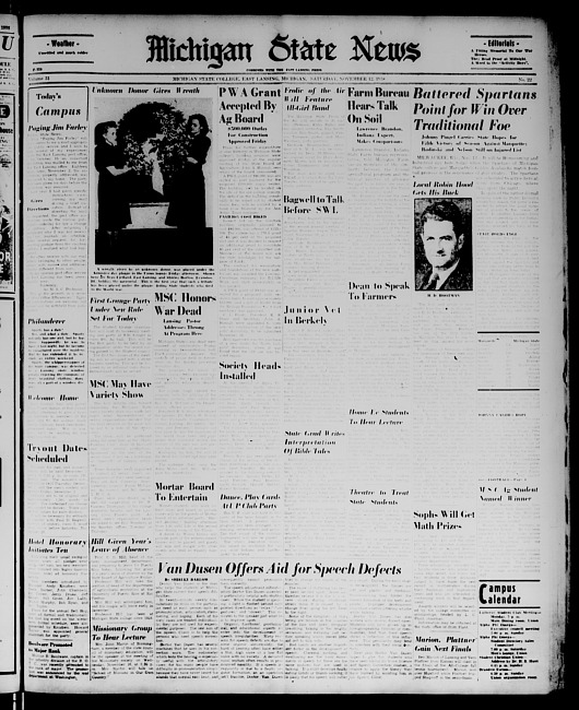 Michigan State news. (1938 November 12)