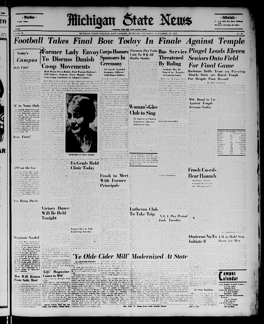 Michigan State news. (1938 November 19)