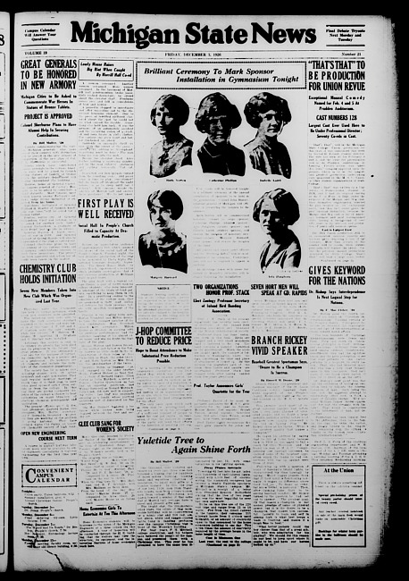 Michigan State news. (1926 December 3)