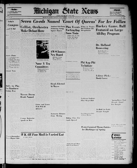 Michigan State news. (1939 January 19)