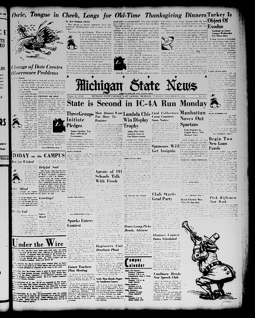 Michigan State news. (1939 November 21)