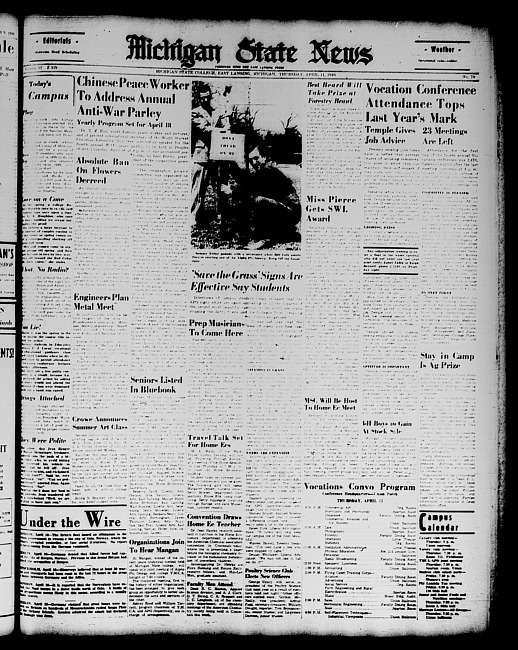 Michigan State news. (1940 April 11)