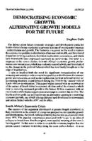 Democratising economic growth : alternative growth models for the future
