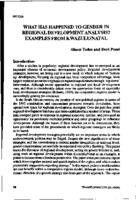 What has happened to gender in regional development analysis? Examples from Kwa Zulu/Natal