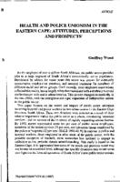 Health and police unionism in the Eastern Cape : attitudes, perceptions, and prospects