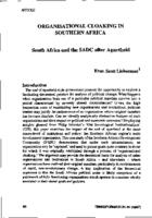 Organisational cloaking in Southern Africa : South Africa and the SADC after apartheid