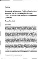 Economic adjustment, political institutionalisation and social marginalisation : COSATU and the first democratic government (1994-99)