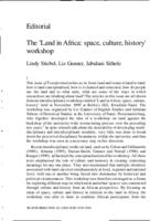 The "Land in Africa : space, culture, history" workshop