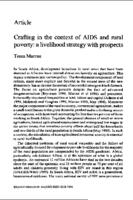 Crafting in the context of AIDS and rural poverty : a livelihood strategy with prospects