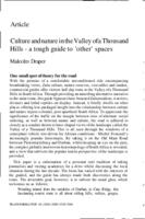 Culture and nature in the Valley of a Thousand Hills--a tough guide to quot;other" spaces