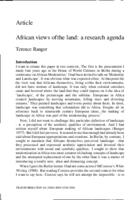 African views of the land : a research agenda
