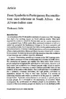 From symbolic to participatory reconciliation : race relations in South Africa--the African-Indian case