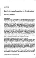 Land reform and transition in South Africa