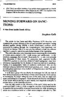 Moving forward on sanctions : a view from inside South Africa