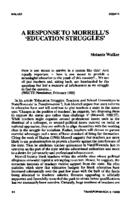 A response to Morrell's "education struggles"
