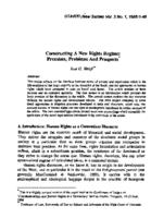 Constructing a new rights regime : promises, problems and prospects