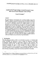 Land use by people living around protected areas : the case of Lake Manyara National Park