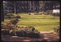 A lawn and ornamental gardens at the Biltmore Hotel in Atlanta, 1955