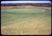 The 1st Hole green, with surrounds, at the Sankaty Head Golf Club, Nantucket Island, Massachusetts, 1953, with flag stick in hole